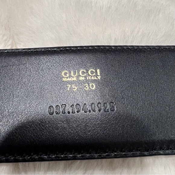 Gucci Belt GG Horsebit Black Suede - Picture 3 of 4